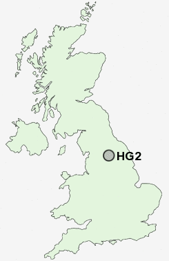 HG2 Postcode map