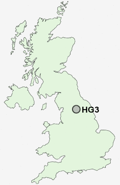 HG3 Postcode map