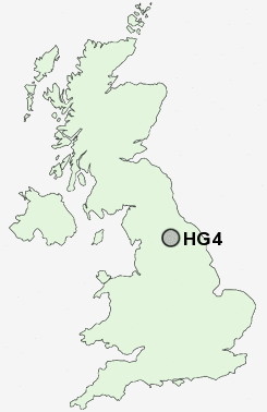 HG4 Postcode map