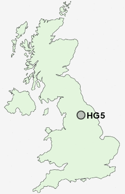 HG5 Postcode map