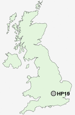 HP19 Postcode map