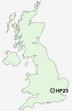 HP23 Postcode map