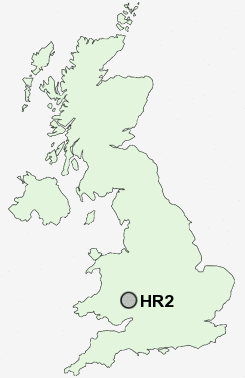 HR2 Postcode map
