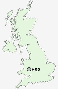 HR5 Postcode map