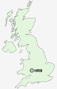HR8 Postcode map