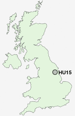 HU15 Postcode map