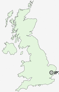 IP7 Postcode map