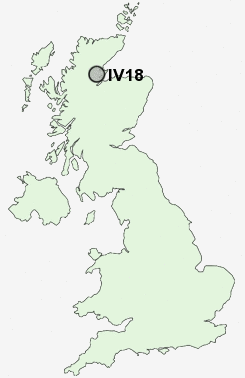 IV18 Postcode map