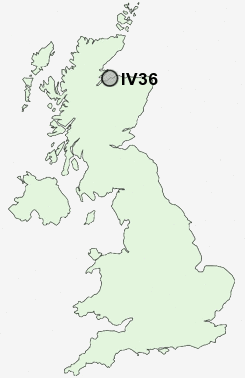 IV36 Postcode map