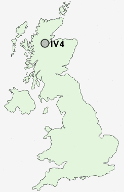 IV4 Postcode map