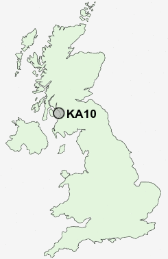 KA10 Postcode map