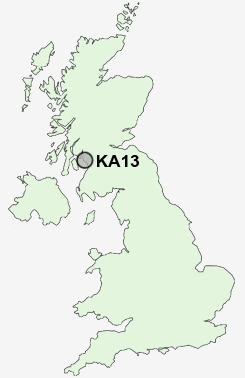 KA13 Postcode map