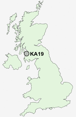 KA19 Postcode map