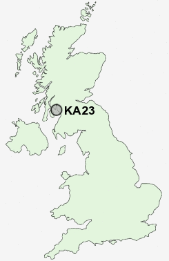 KA23 Postcode map