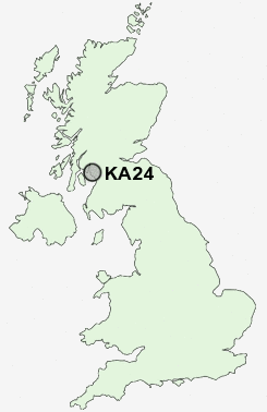 KA24 Postcode map