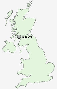 KA29 Postcode map
