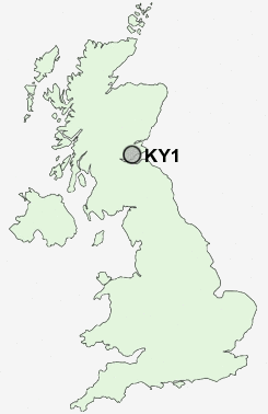 KY1 Postcode map