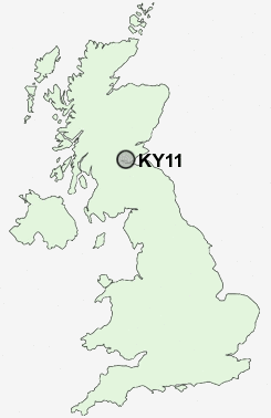 KY11 Postcode map