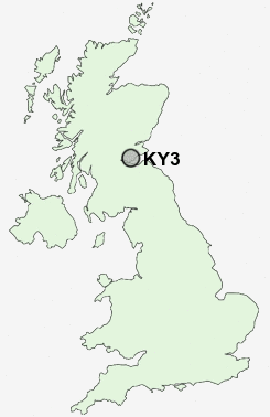 KY3 Postcode map