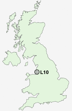 L10 Postcode map