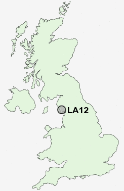 LA12 Postcode map