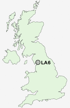LA6 Postcode map