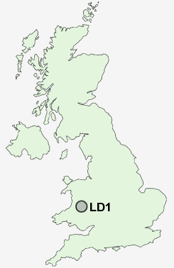LD1 Postcode map