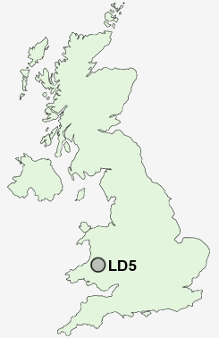 LD5 Postcode map