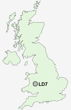 LD7 Postcode map