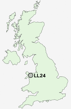 LL24 Postcode map