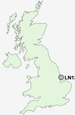 LN13 Postcode map