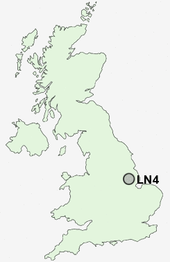 LN4 Postcode map