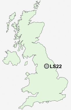 LS22 Postcode map