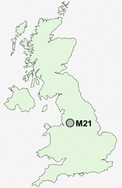 M21 Postcode map