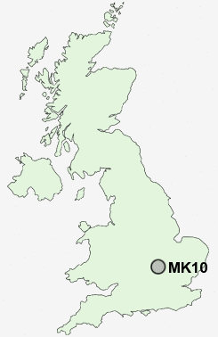 MK10 Postcode map
