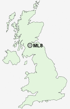 ML8 Postcode map