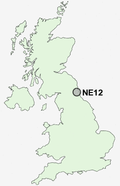 NE12 Postcode map