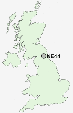 NE44 Postcode map