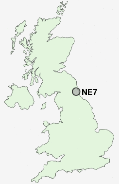 NE7 Postcode map