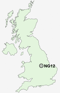 NG12 Postcode map