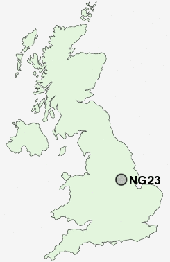 NG23 Postcode map