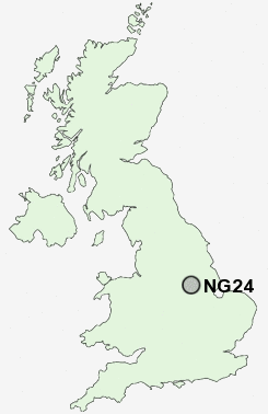 NG24 Postcode map