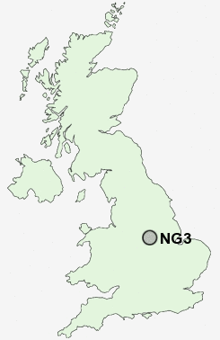 NG3 Postcode map