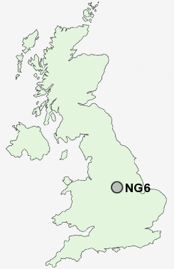 NG6 Postcode map