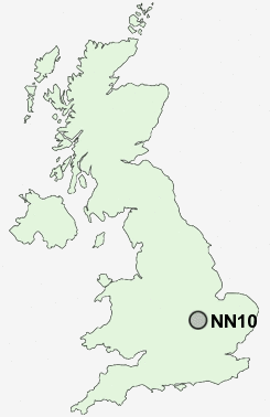 NN10 Postcode map