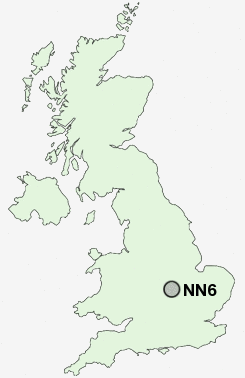 NN6 Postcode map