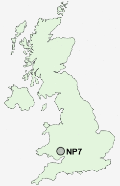 NP7 Postcode map