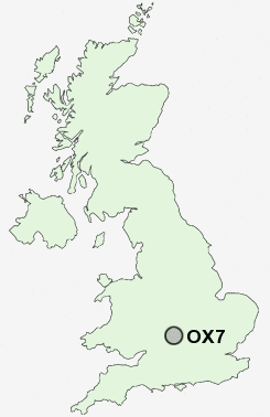 OX7 Postcode map