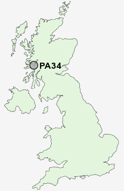 PA34 Postcode map