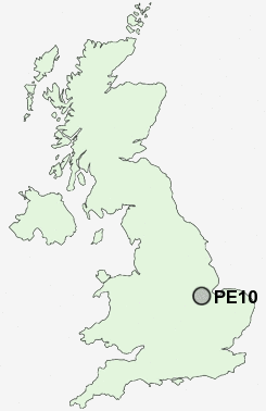 PE10 Postcode map